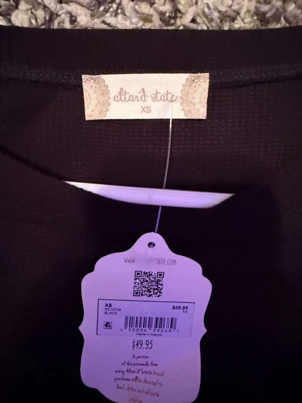 Altar'd State Black Ruffle Top - Picture 3 of 3